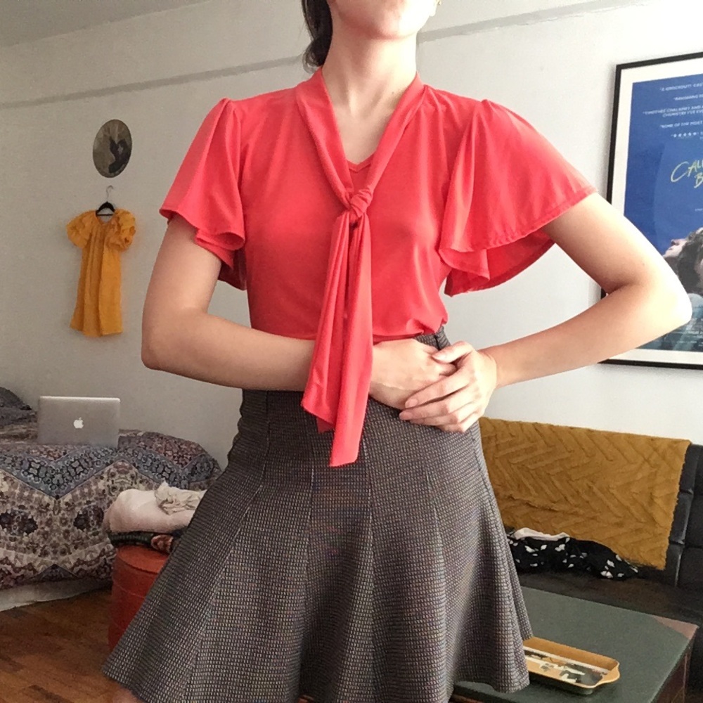 Peachy Coral Blouse
